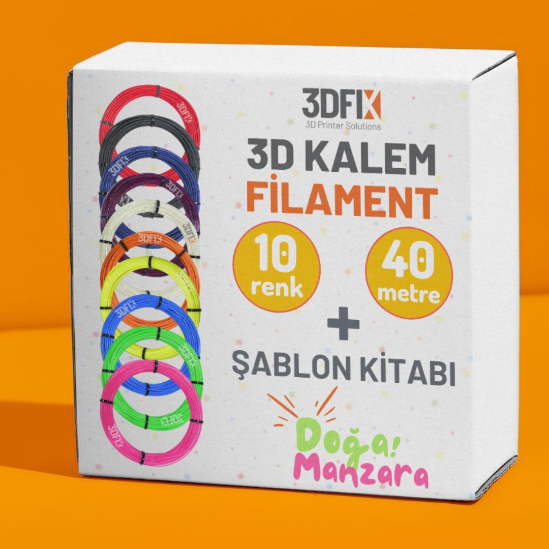 3D Kalem Filament + Doğa & Manzara Şablon Seti