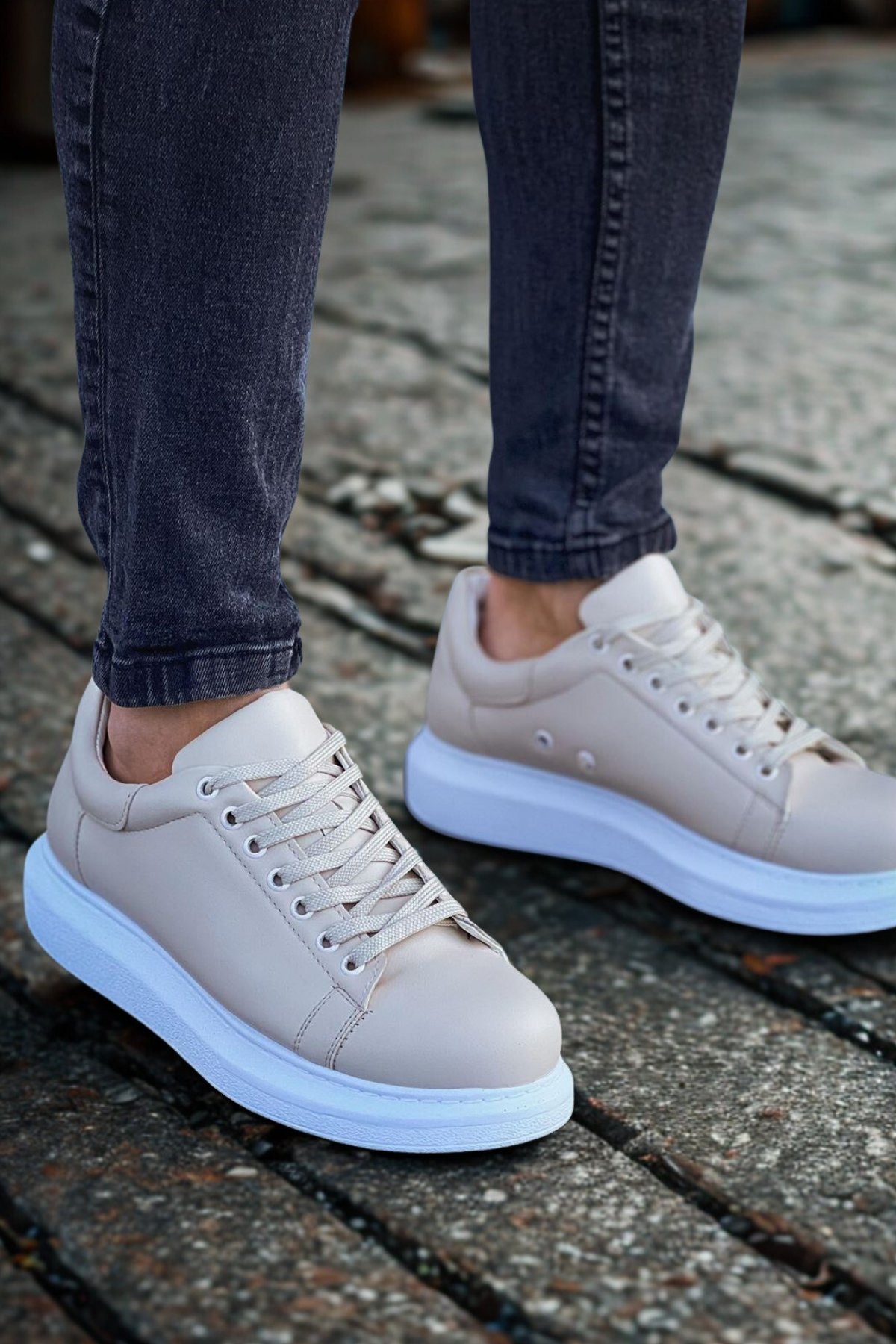 Erkek Bej Sneaker Ayakkabı-257