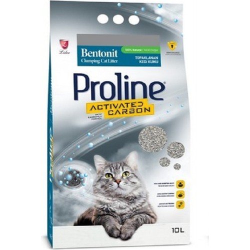 Proline Aktif Karbonlu Topaklanan Bentonit Kedi Kumu 10 lt