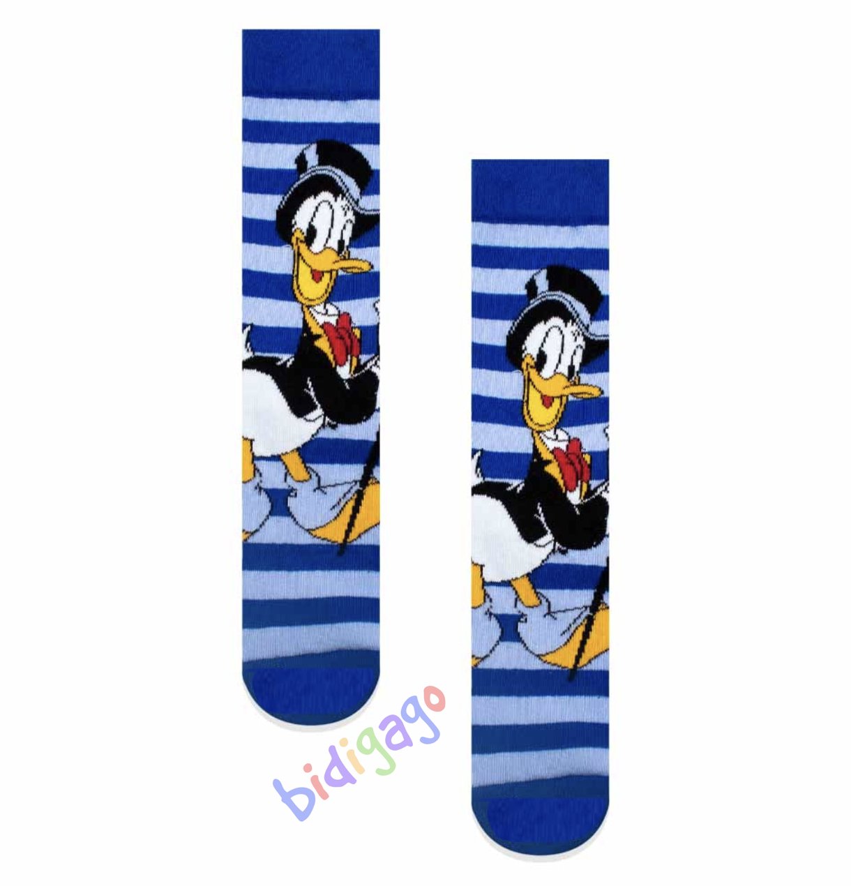 Daffy Duck Şeritli Desenli Kolej Çorap