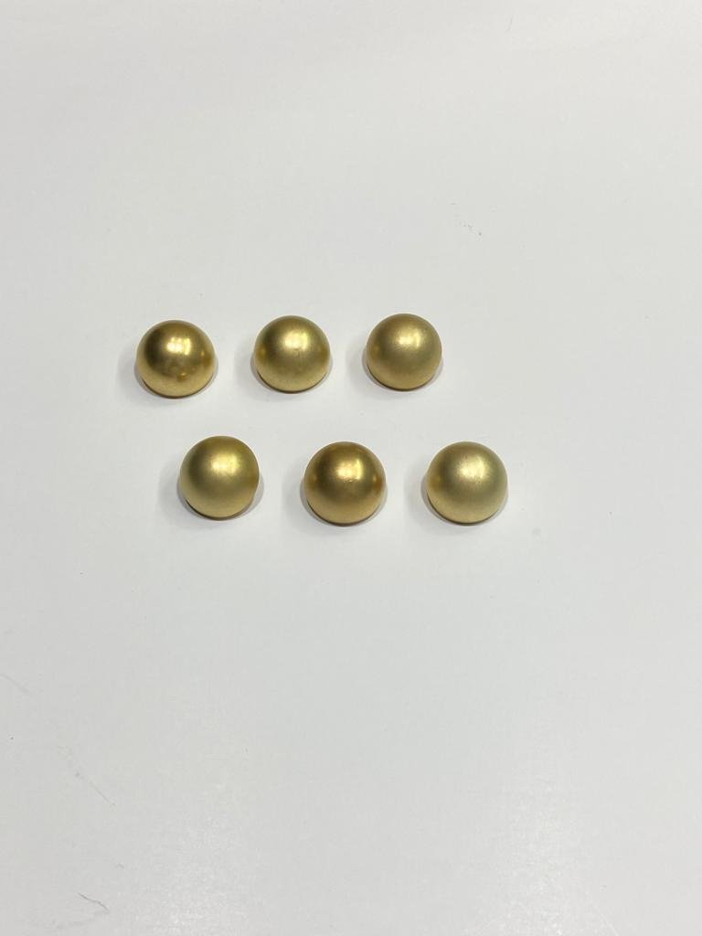 Kaban Ceket Trençkot Düğmesi Bombeli Özel Kaplama Mat Gold 6'lı set 1,8 cm