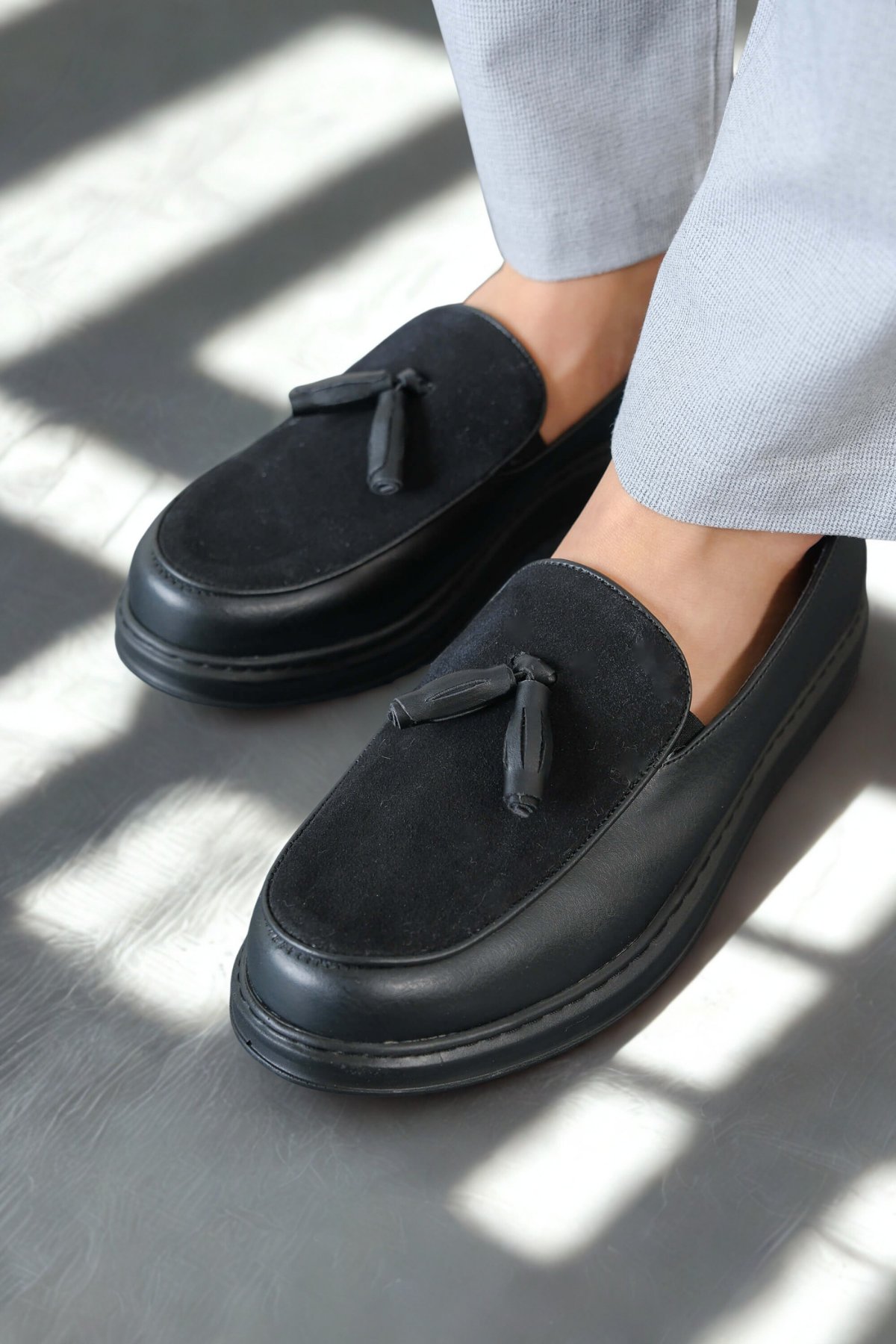 Erkek Loafer Casual Klasik Ayakkabı Siyah MN002