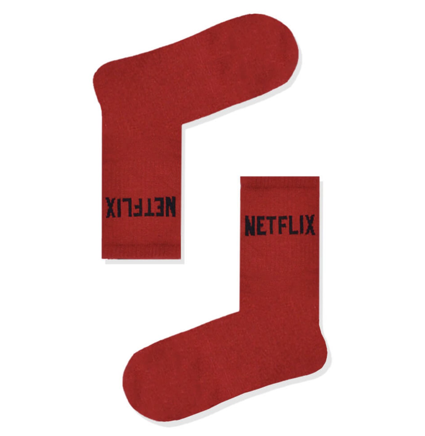 Netflix Kırmızı Atletik Unisex Kolej Çorap