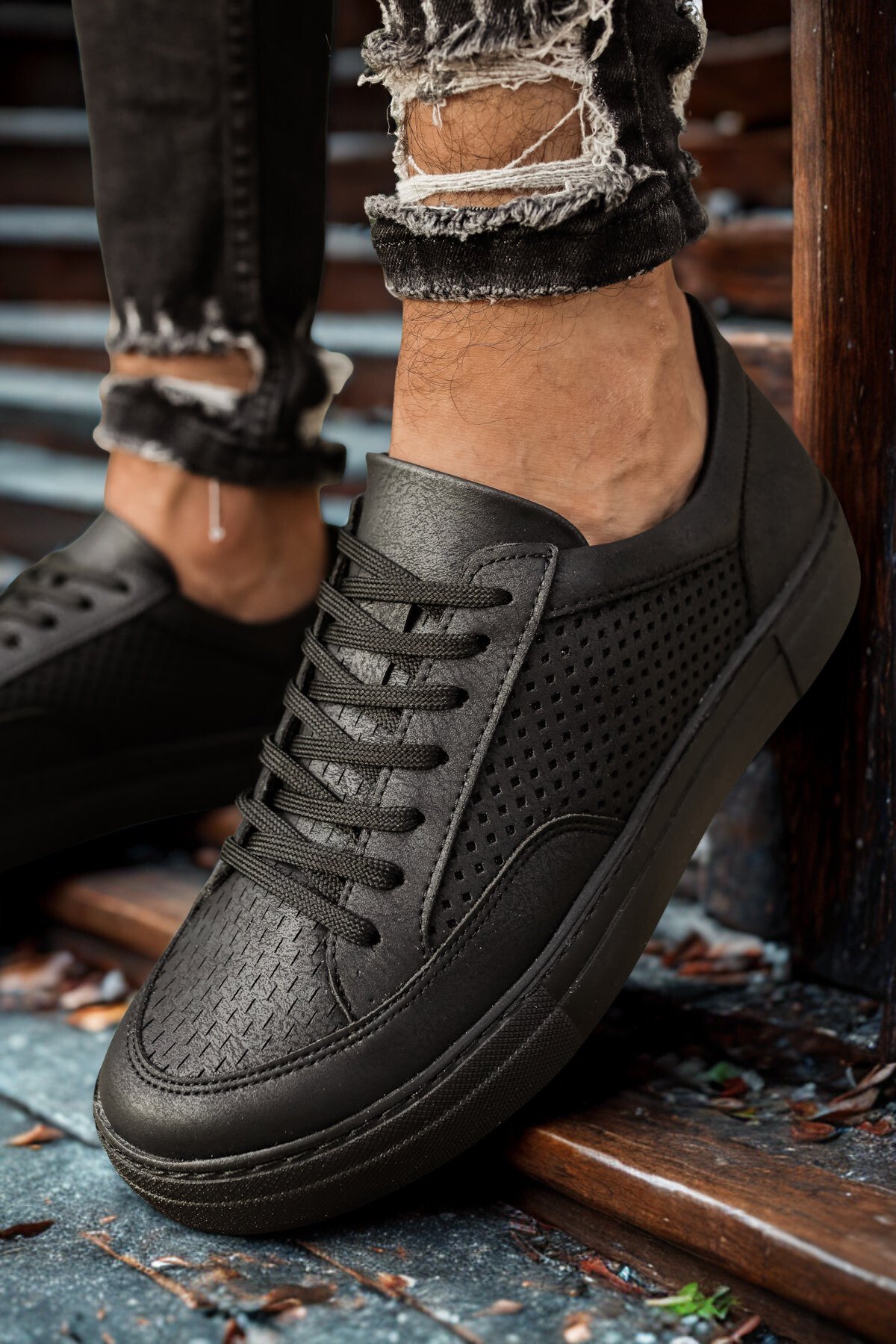 Erkek Siyah Sneaker Ayakkabı MN015