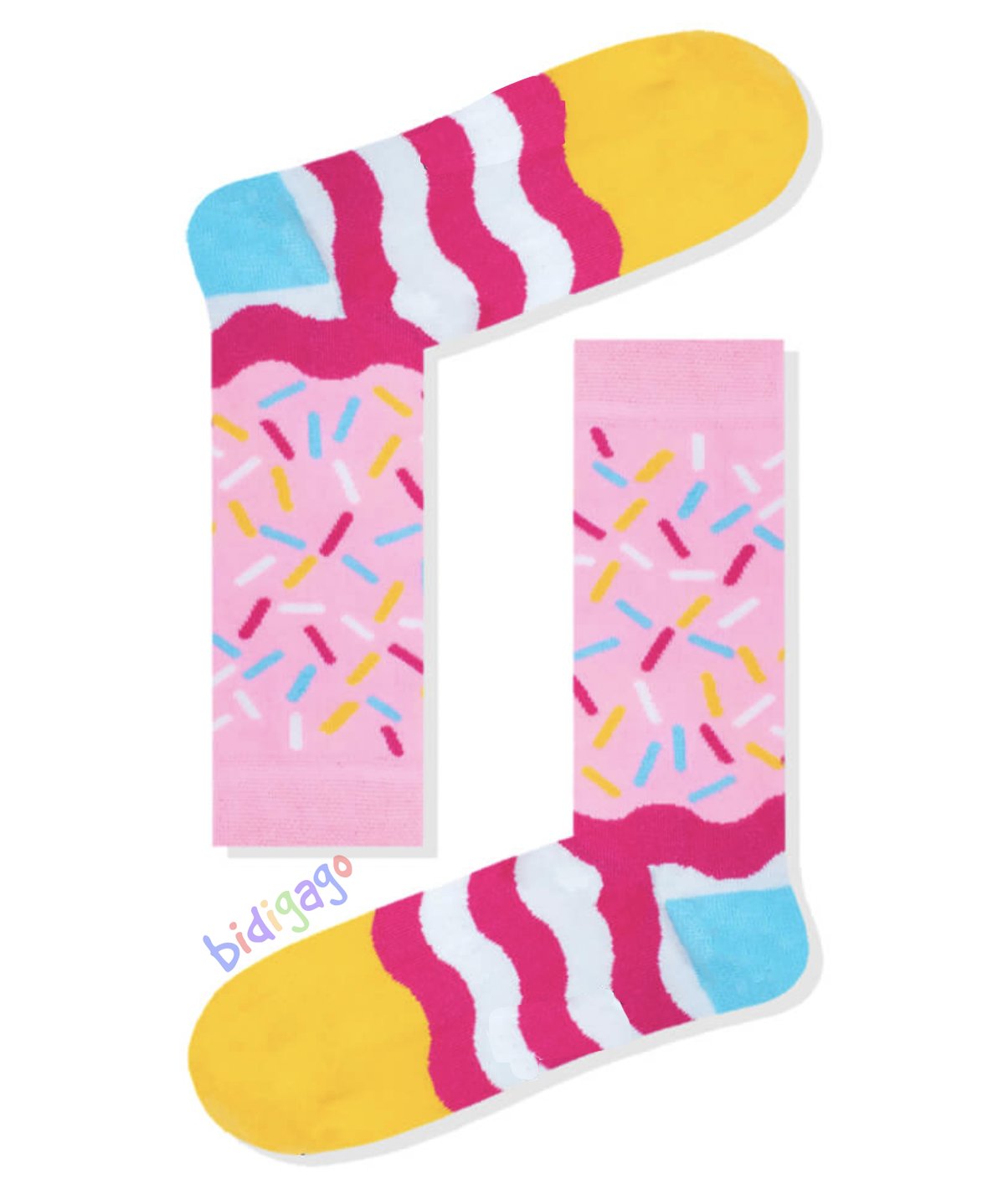 Şekerleme Desenli Renkli Unisex Kolej Çorap