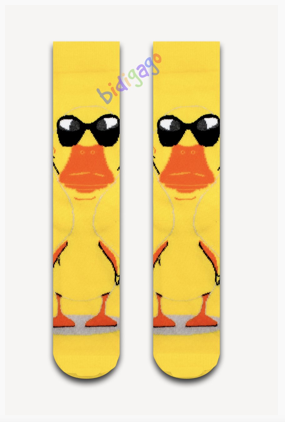 Havalı Ördek - Cool Duck Sarı Kolej Çorap