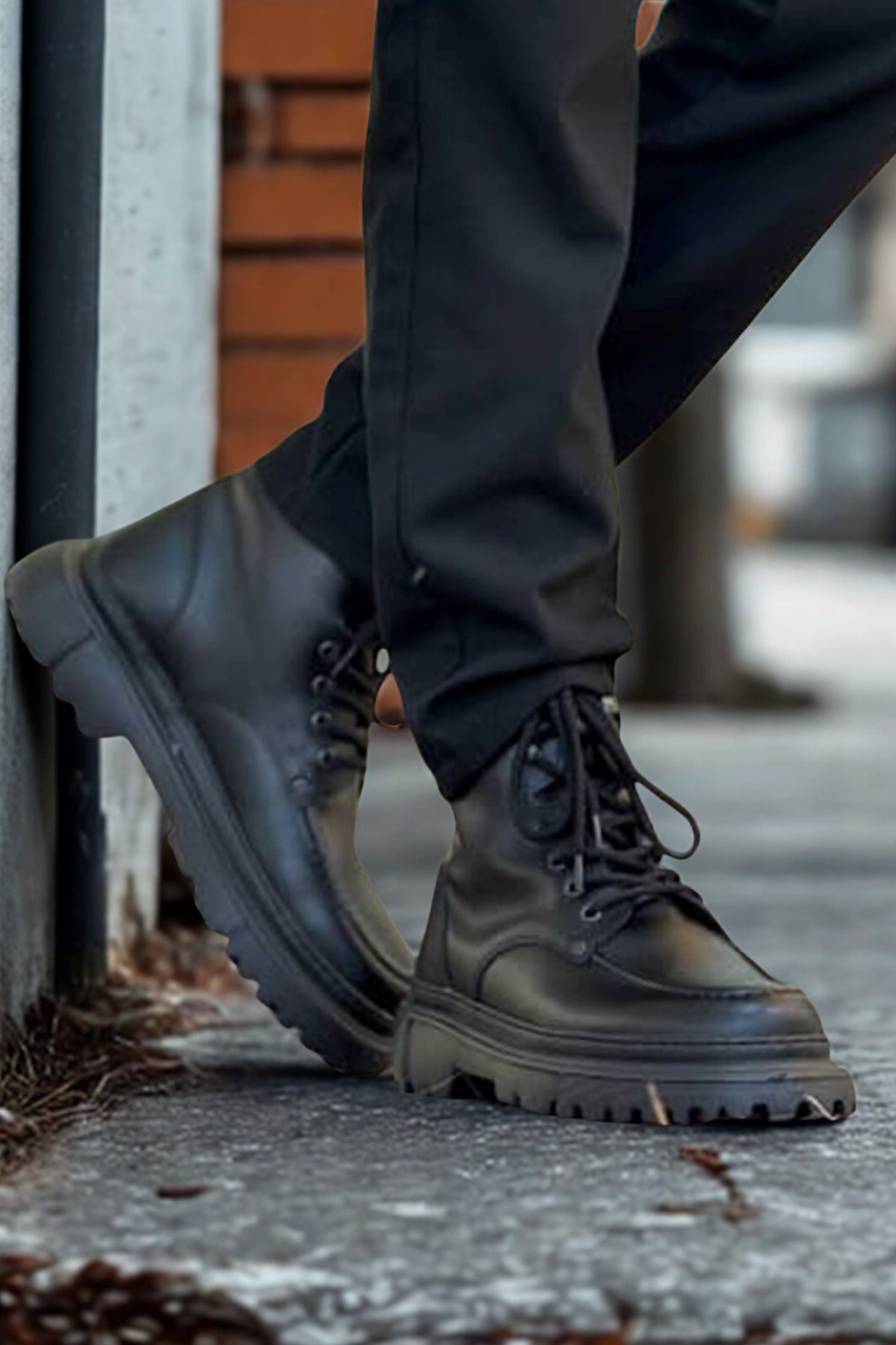 Derije Erkek Siyah Bağcıklı Bot MN2529