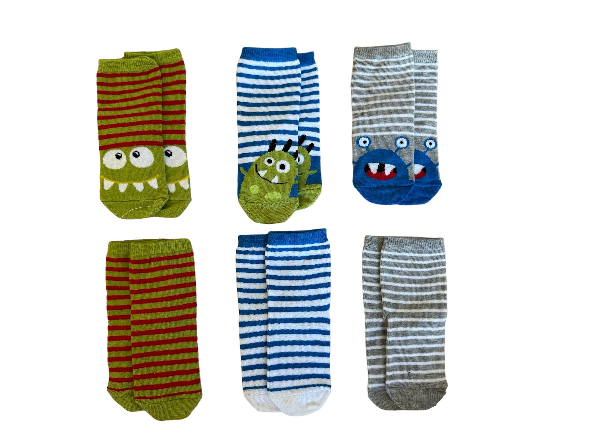 6'lı Erkek Çocuk Desenli Soket Çorap