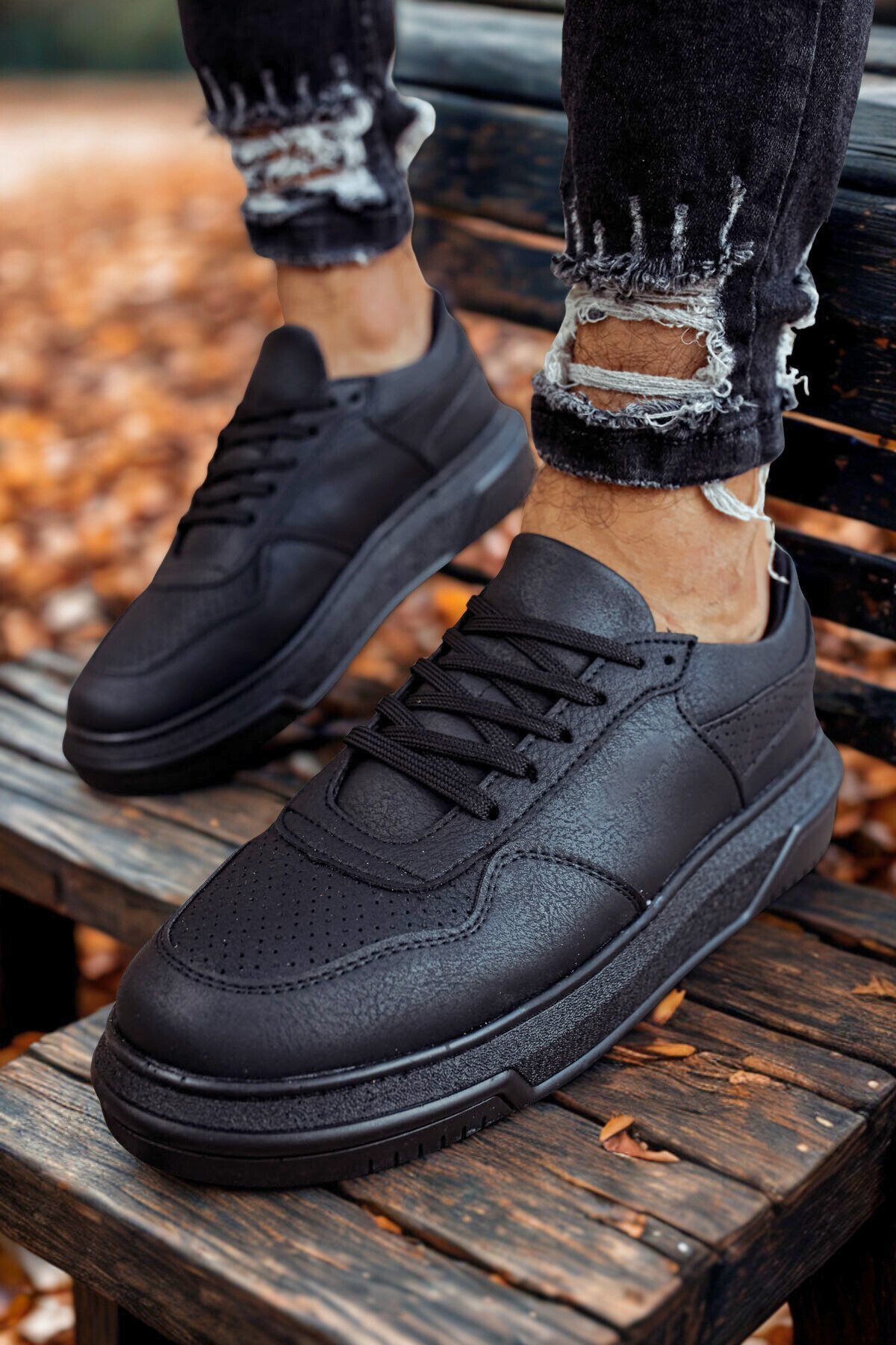 Erkek Sneaker Ayakkabı Siyah MN075