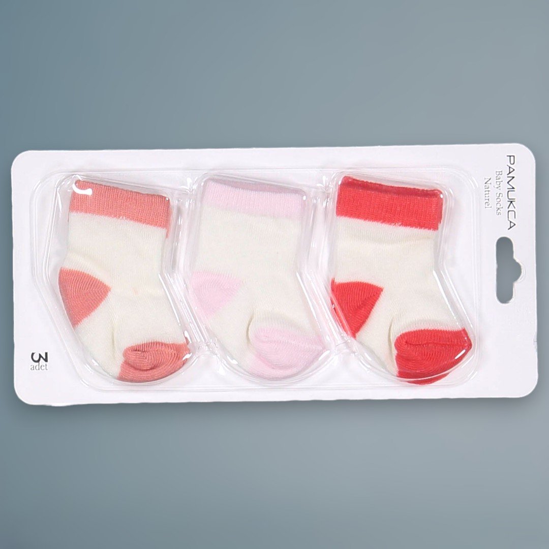 PAMUKÇA BABY 3 LÜ BEBEK ÇORAP SET