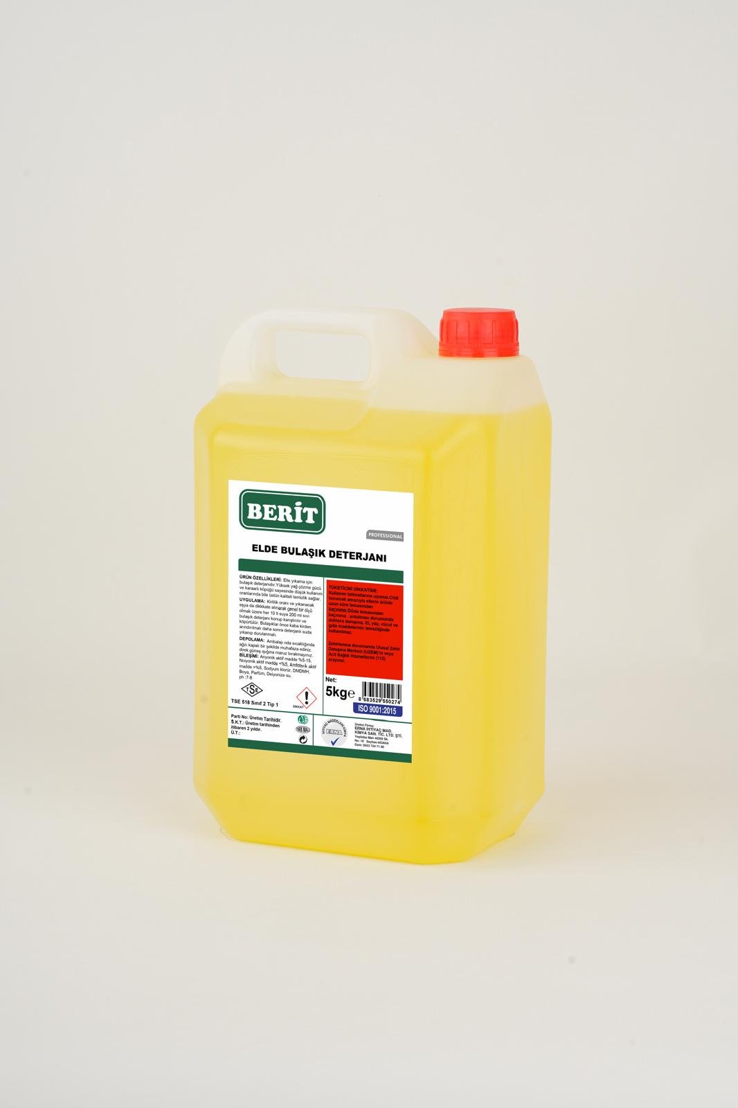 BERİT ELDE YIKAMA BULAŞIK DETERJANI 5 LT