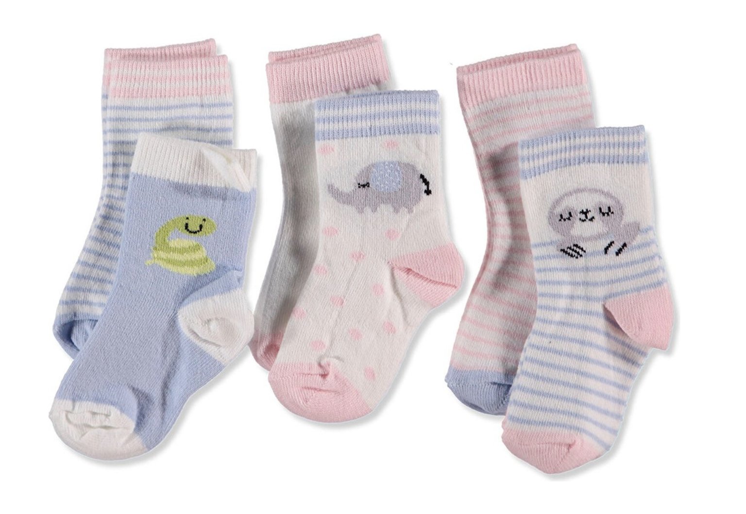 Desenli 6lı Soket Çorap Kız Bebek / Çocuk