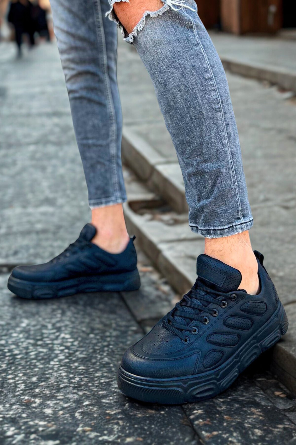 Erkek Sneaker Ayakkabı Siyah MN105