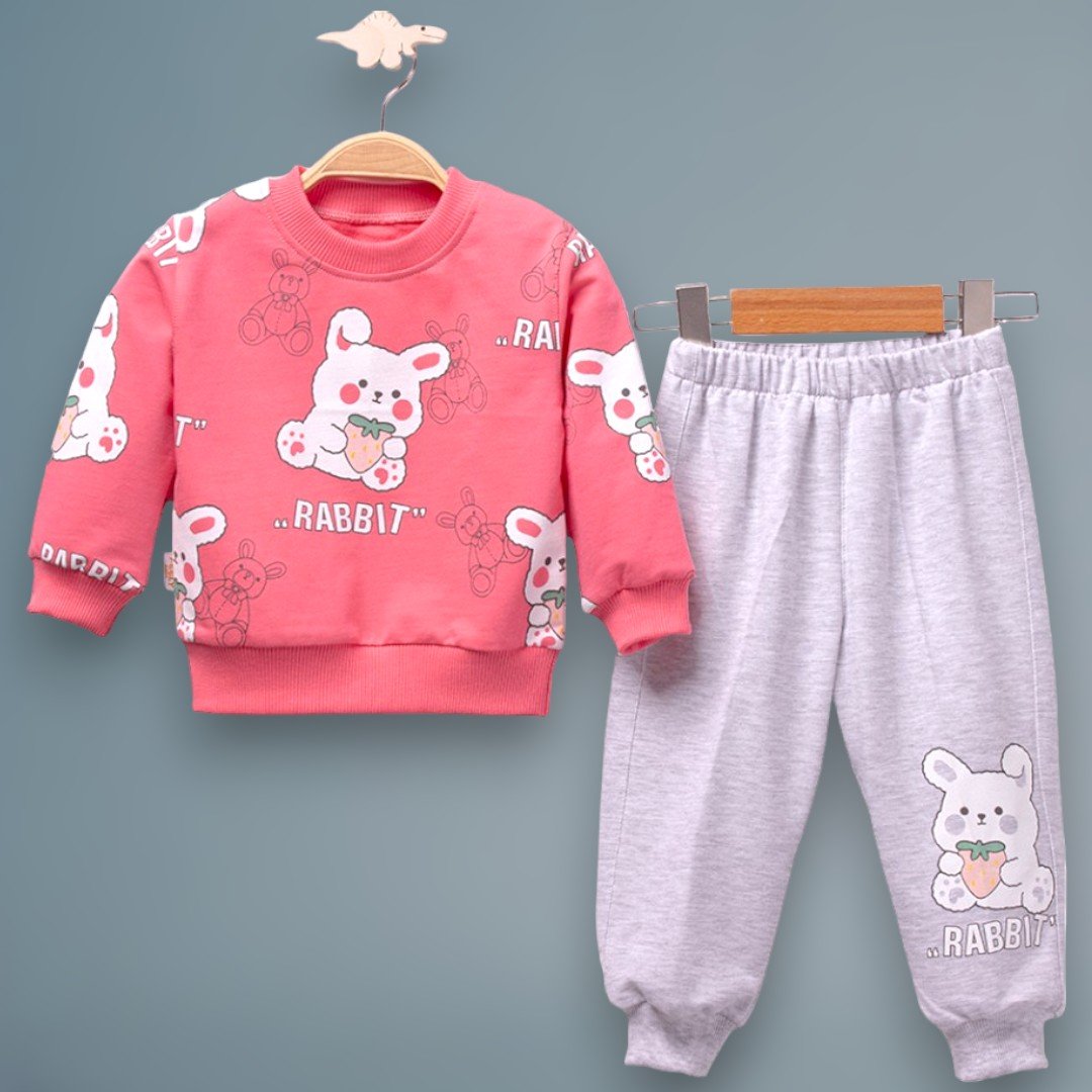 FEELYKIDS RABBIT ÇİLEK DETAYLI 2'Lİ TAKIM: TATLI VE ŞIK