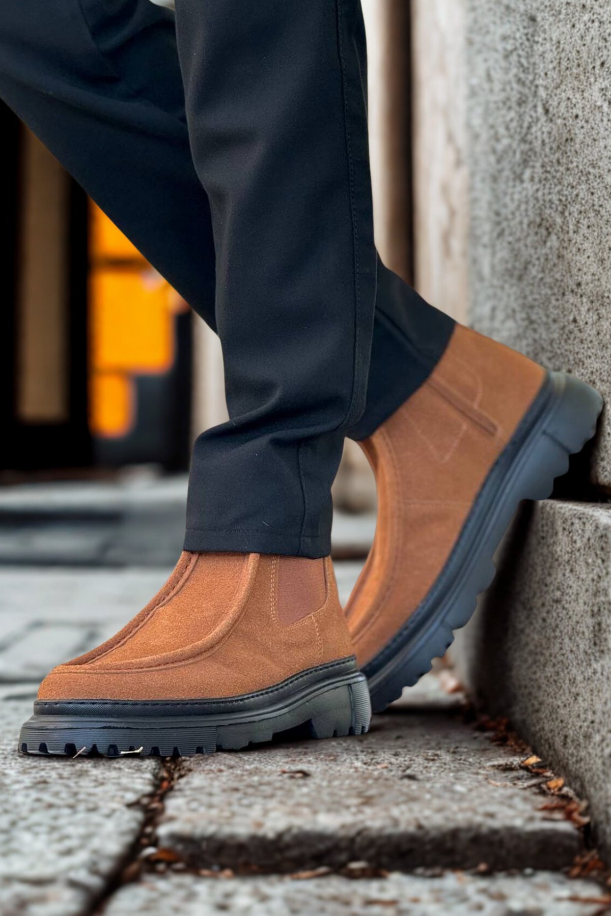 Erkek Süet Taba Lastikli Bot MN2433