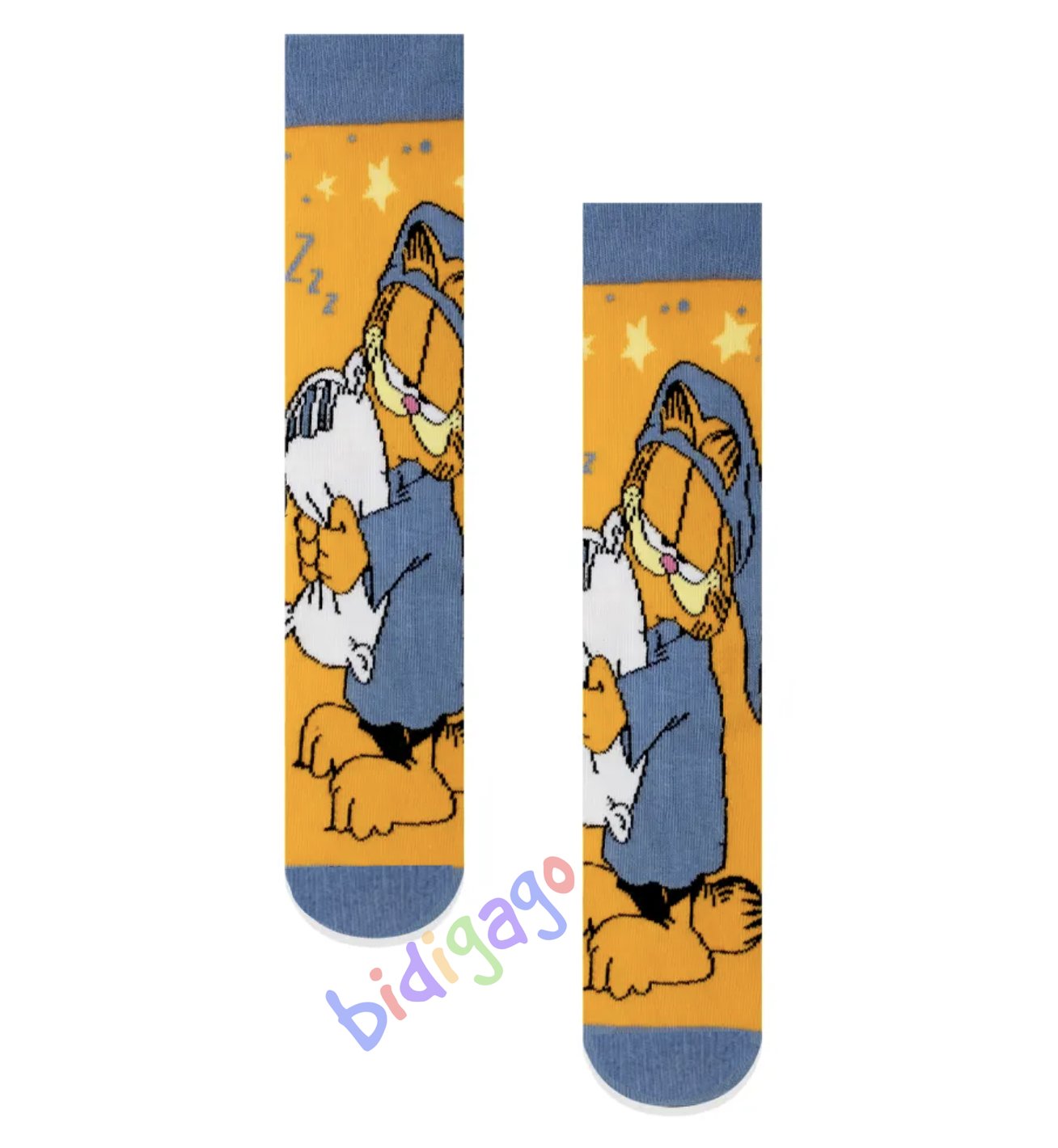 Garfield Desenli Unisex Renkli Kolej Çorap