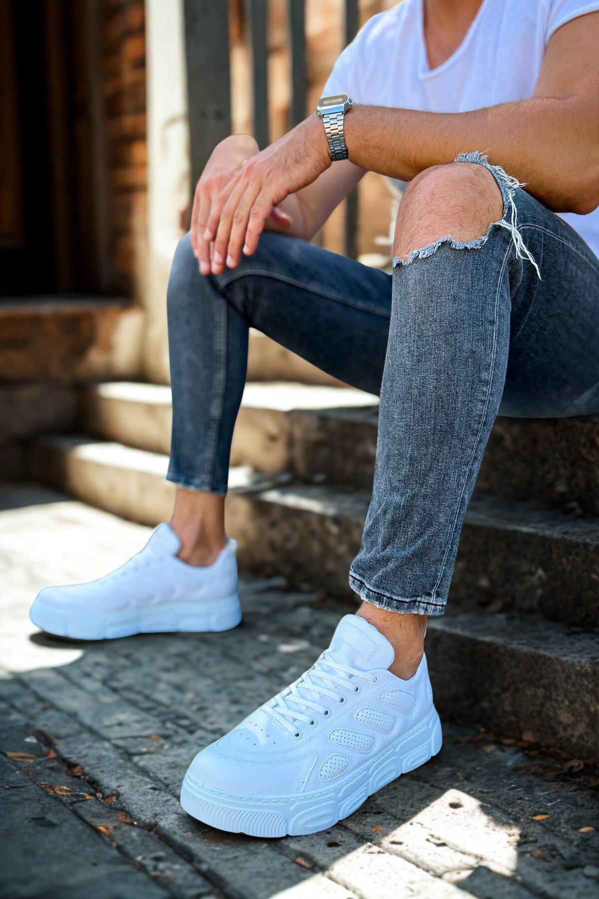 Erkek Sneaker Ayakkabı Beyaz MN105