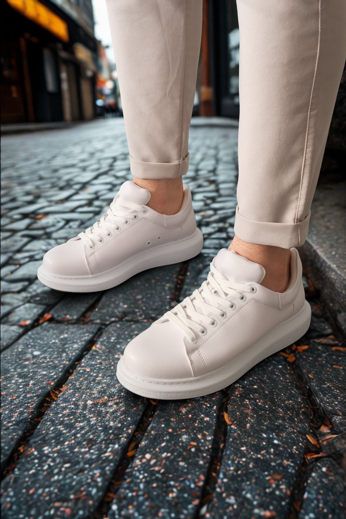 Erkek Beyaz Sneaker Ayakkabı-257