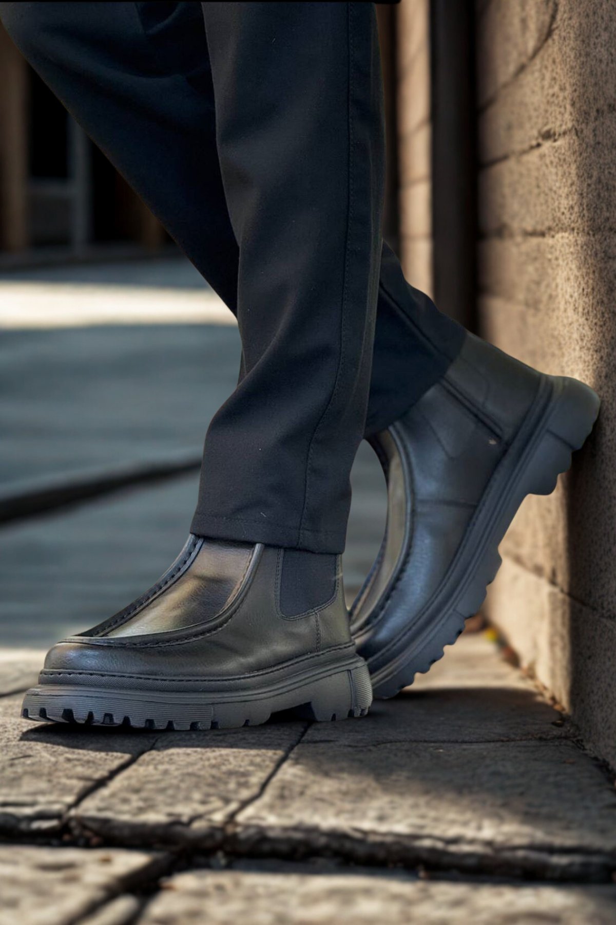 Erkek Siyah Lastikli Bot MN2433