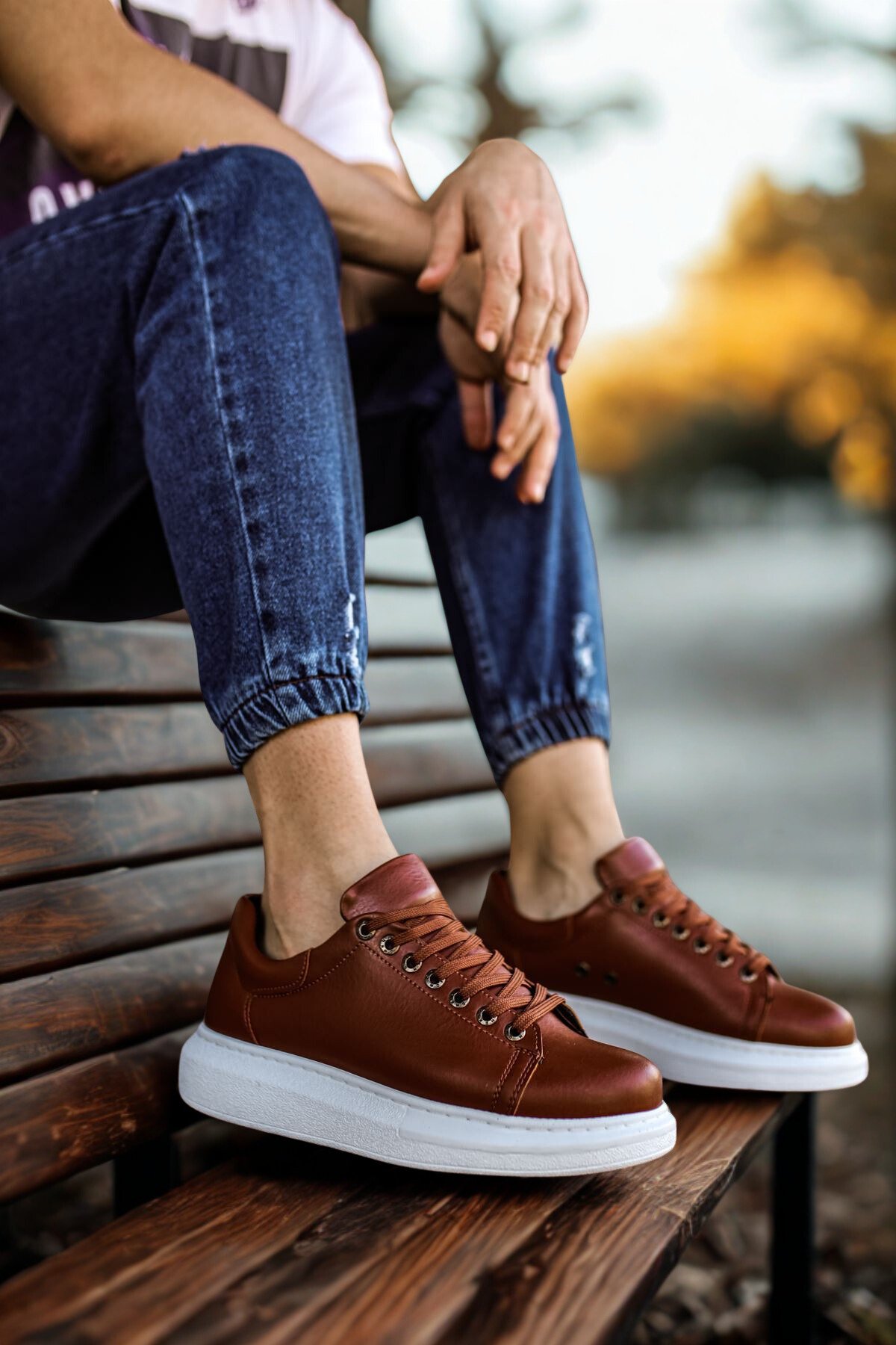Erkek Taba Sneaker Ayakkabı-257