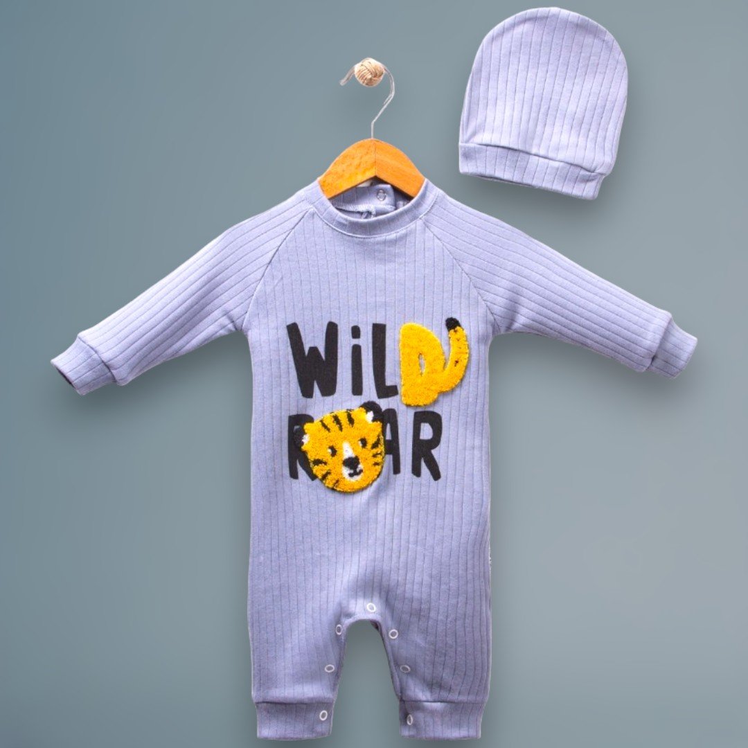 BABY MII WILD ROAR SÜZÜNELİ ŞAPKALI TULUM (0-12 AY)