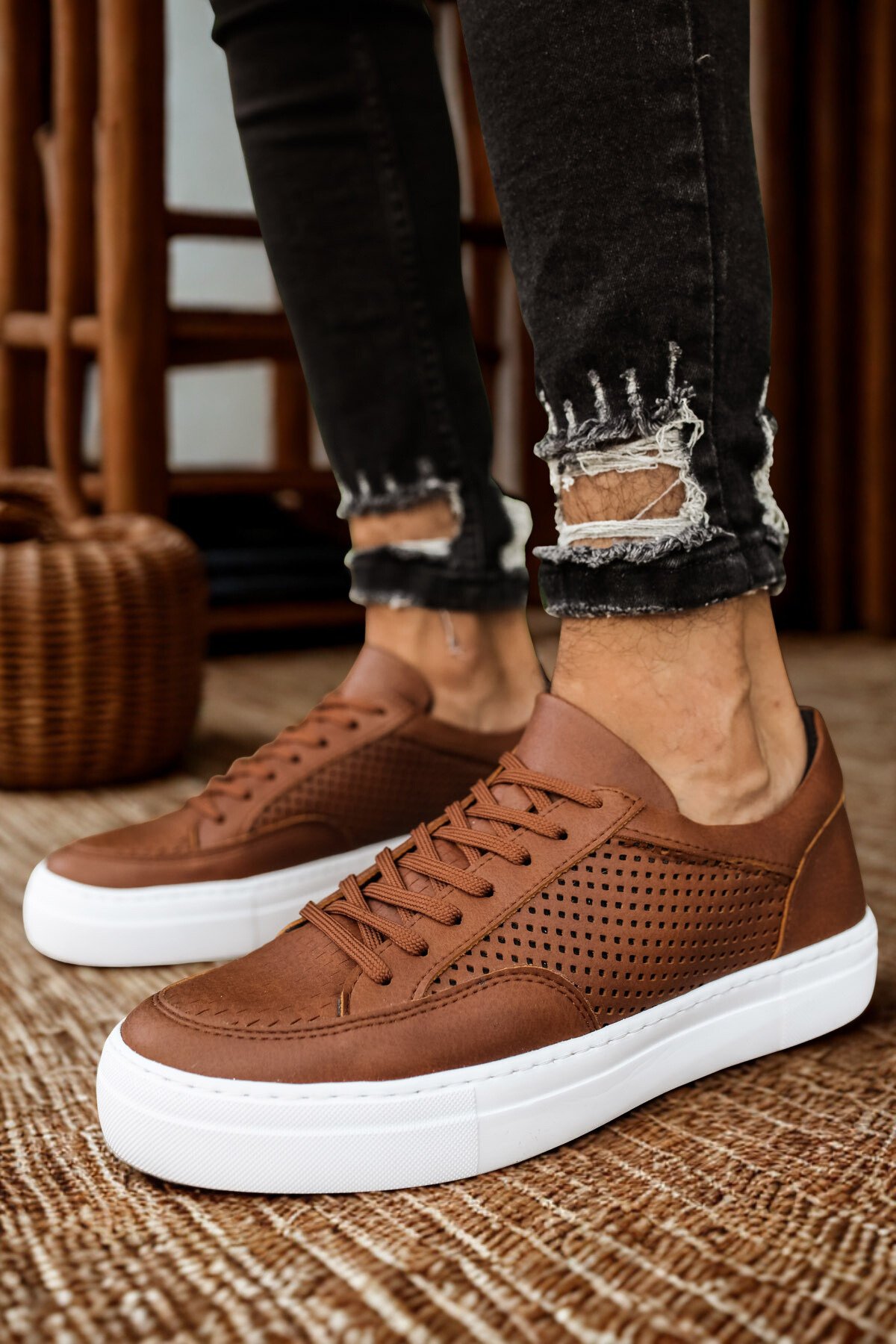 Erkek Taba Sneaker Ayakkabı MN015